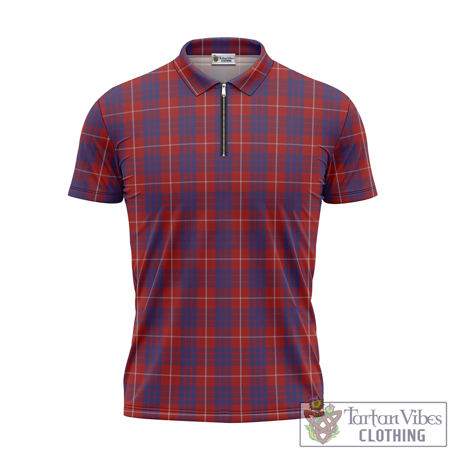 Tartan Vibes Clothing Hamilton Tartan Zipper Polo Shirt