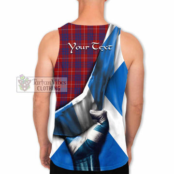 Hamilton Tartan Men's Tank Top with Family Crest Scotland Patriotic Style