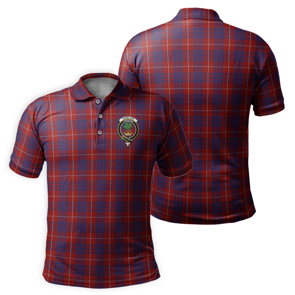 Hamilton Tartan Men's Polo Shirt with Family Crest - Tartan Vibes Clothing