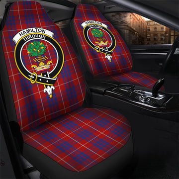 Hamilton Tartan Car Seat Cover with Family Crest