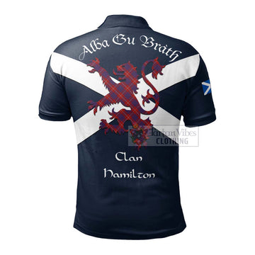 Hamilton Tartan Lion Rampant Polo Shirt Proudly Display Your Heritage with Alba Gu Brath and Clan Name