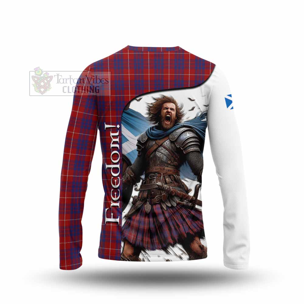 Tartan Vibes Clothing Hamilton Crest Tartan Long Sleeve T-Shirt Inspired by the Freedom of Scottish Warrior