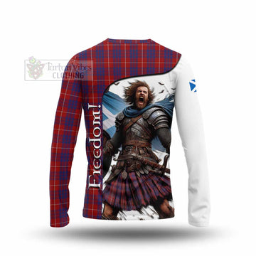 Hamilton Crest Tartan Long Sleeve T-Shirt Inspired by the Freedom of Scottish Warrior