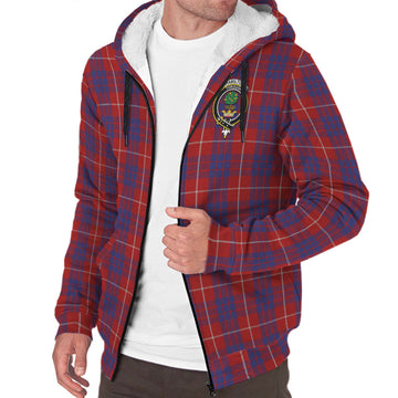 Hamilton Tartan Sherpa Hoodie with Family Crest