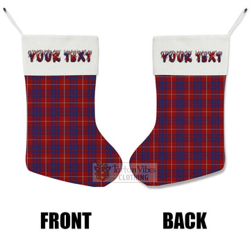 Hamilton Tartan Christmas Stocking with Personalized Text