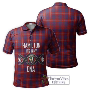 Hamilton Tartan Polo Shirt with Family Crest DNA In Me Style