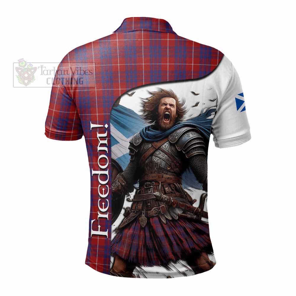 Tartan Vibes Clothing Hamilton Crest Tartan Polo Shirt Inspired by the Freedom of Scottish Warrior