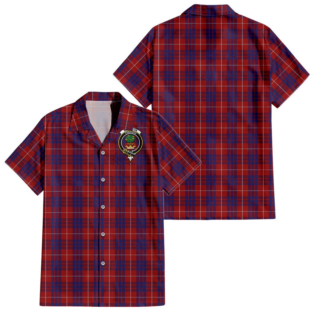 hamilton-tartan-short-sleeve-button-down-shirt-with-family-crest