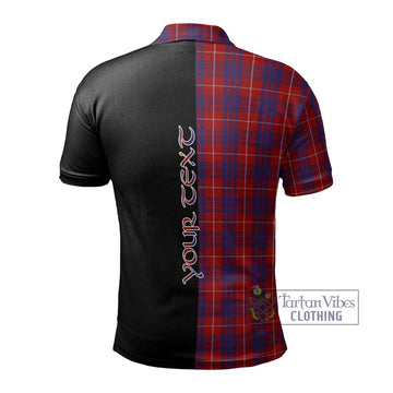 Hamilton Tartan Polo Shirt with Family Crest and Half Of Me Style