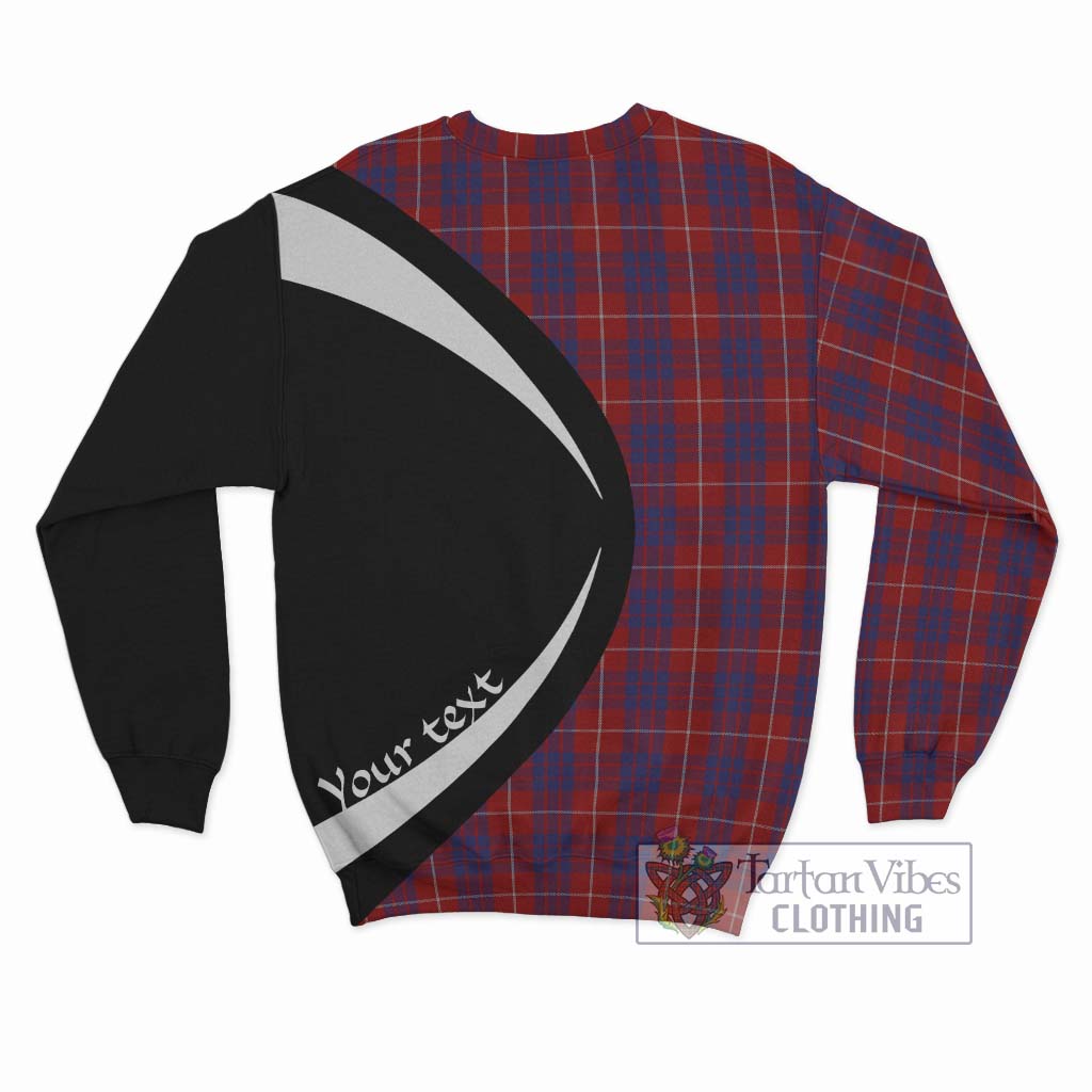 Hamilton Tartan Sweatshirt with Family Crest Circle Style - Tartan Vibes Clothing