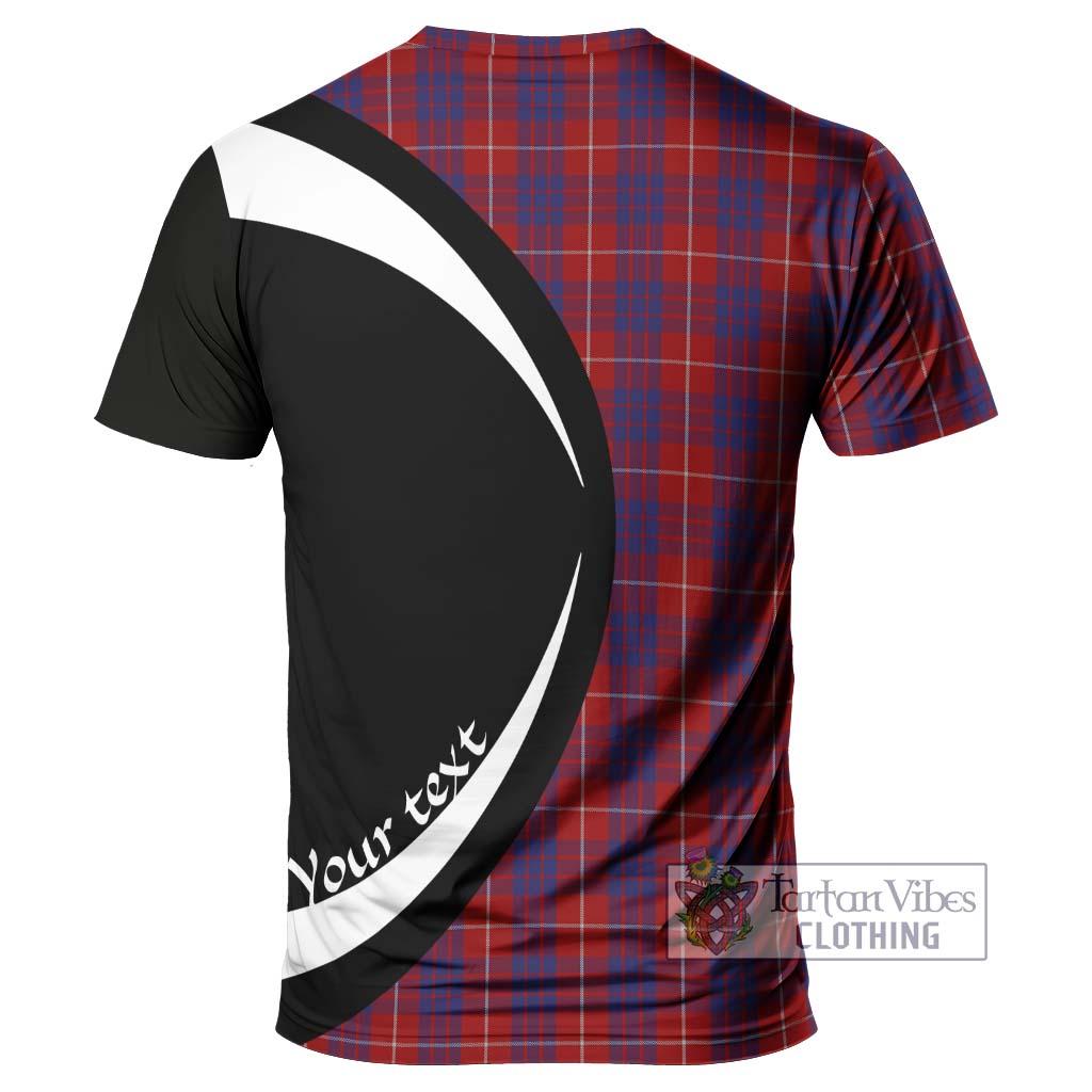 Tartan Vibes Clothing Hamilton Tartan T-Shirt with Family Crest Circle Style