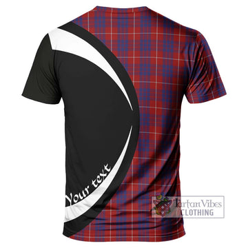 Hamilton Tartan T-Shirt with Family Crest Circle Style