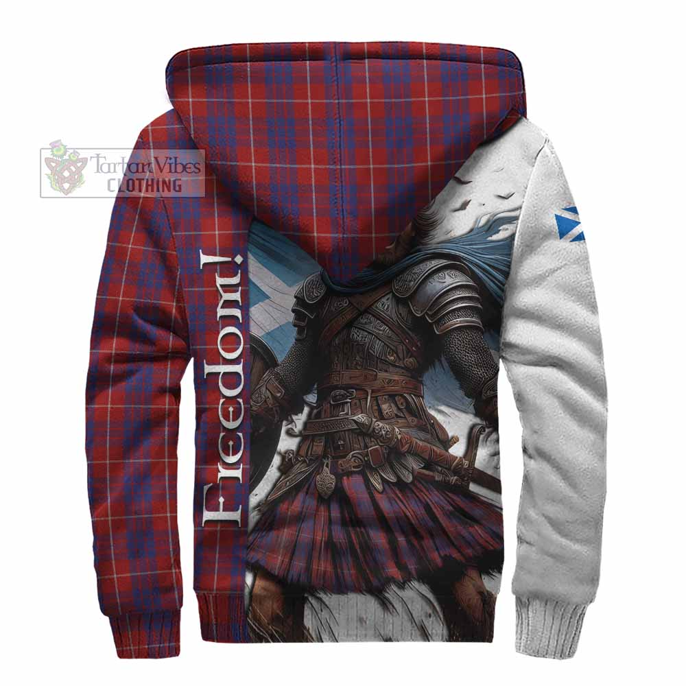 Tartan Vibes Clothing Hamilton Crest Tartan Sherpa Hoodie Inspired by the Freedom of Scottish Warrior