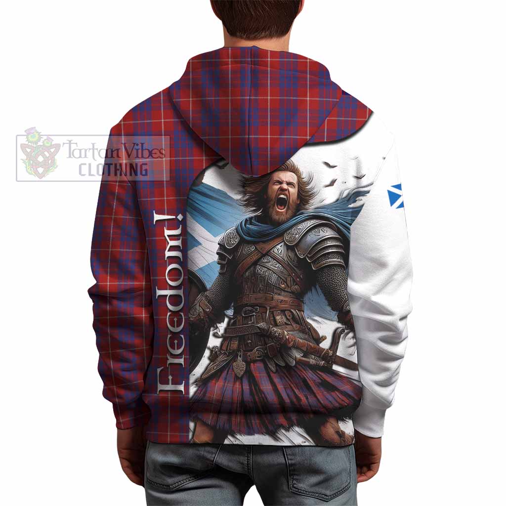 Tartan Vibes Clothing Hamilton Crest Tartan Hoodie Inspired by the Freedom of Scottish Warrior