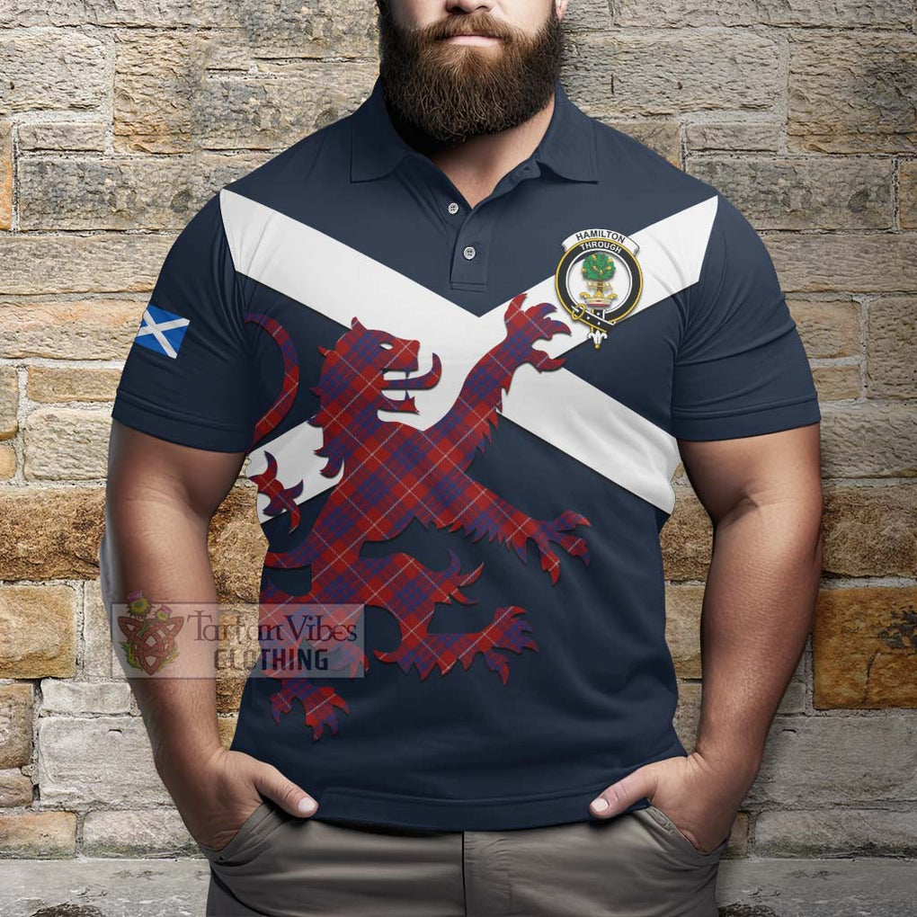 Tartan Vibes Clothing Hamilton Tartan Lion Rampant Polo Shirt – Proudly Display Your Heritage with Alba Gu Brath and Clan Name