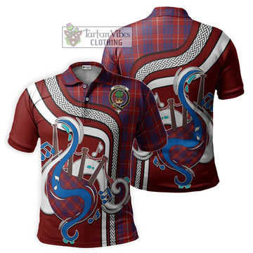 Hamilton Tartan Polo Shirt with Epic Bagpipe Style