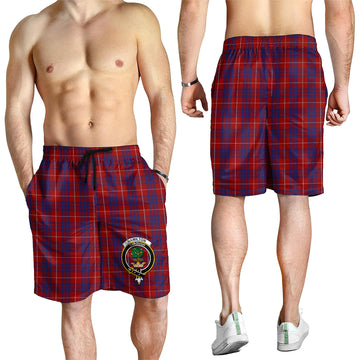 Hamilton Tartan Mens Shorts with Family Crest