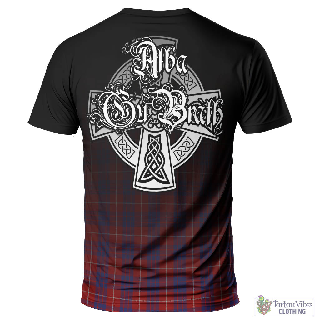 Tartan Vibes Clothing Hamilton Tartan T-Shirt Featuring Alba Gu Brath Family Crest Celtic Inspired