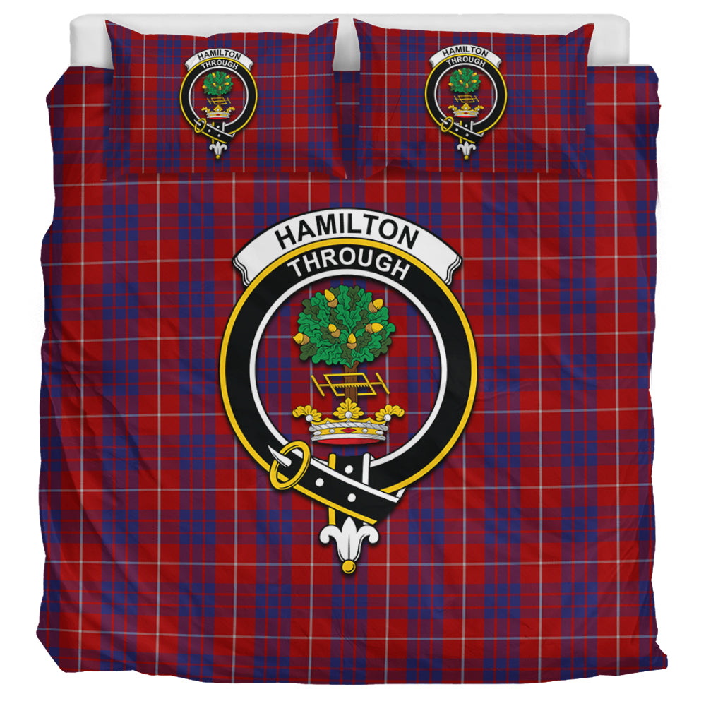 hamilton-tartan-bedding-set-with-family-crest