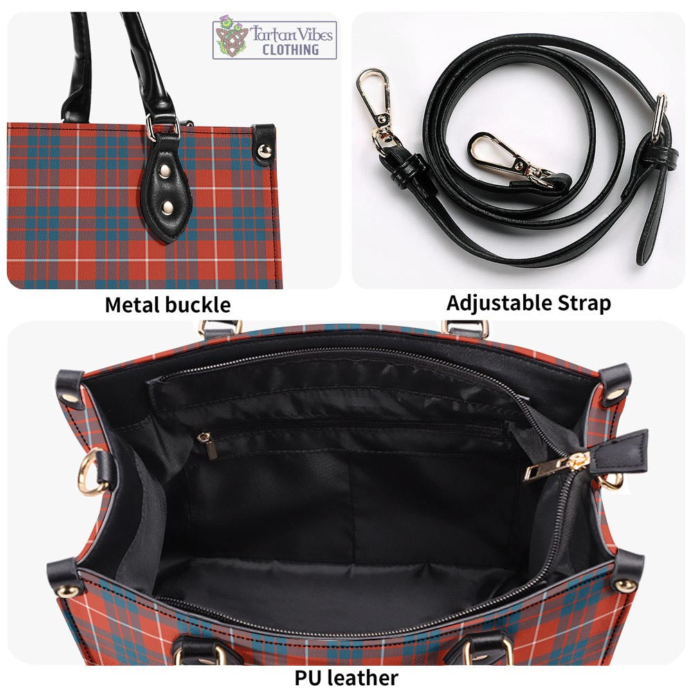 Tartan Vibes Clothing Hamilton Ancient Tartan Luxury Leather Handbags