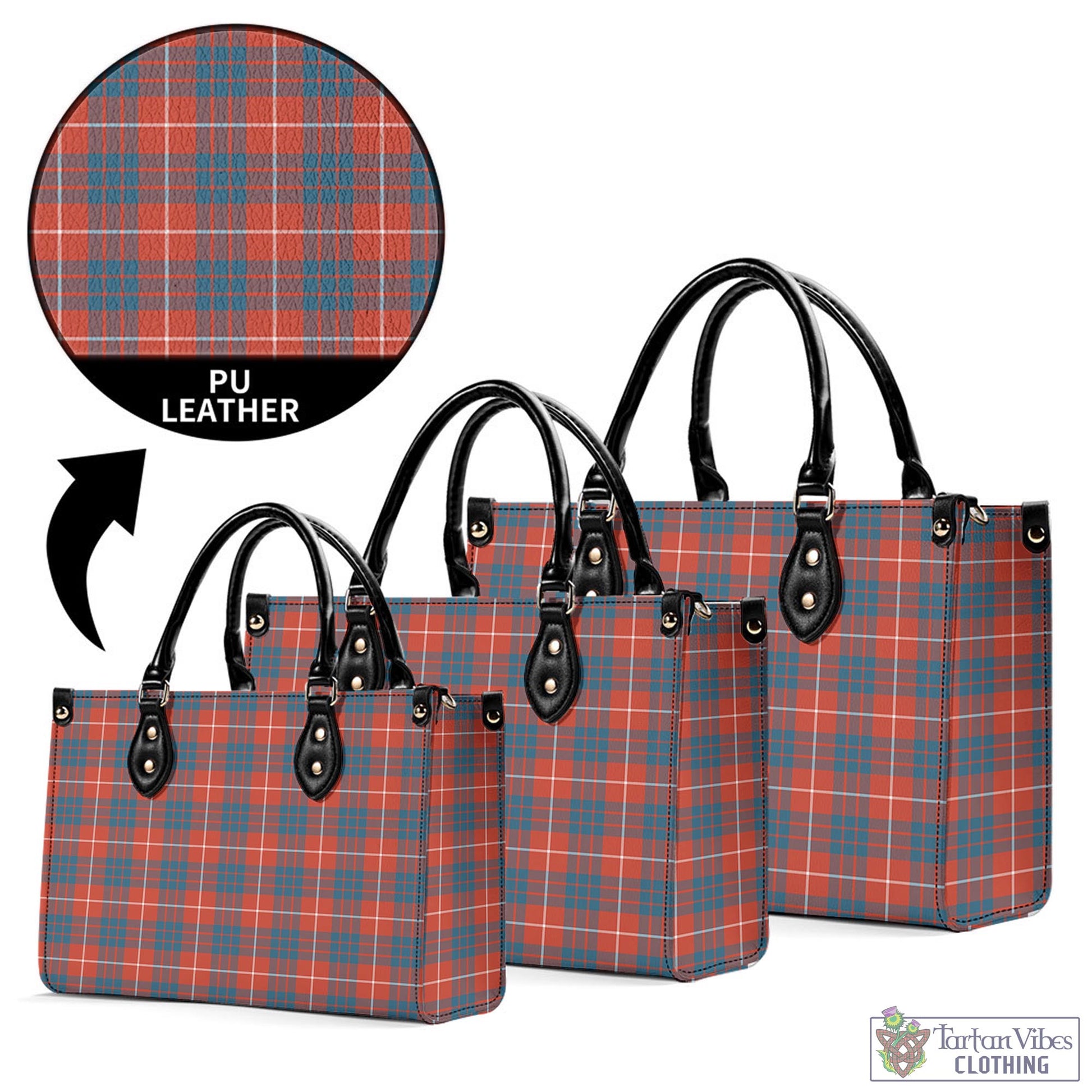 Tartan Vibes Clothing Hamilton Ancient Tartan Luxury Leather Handbags