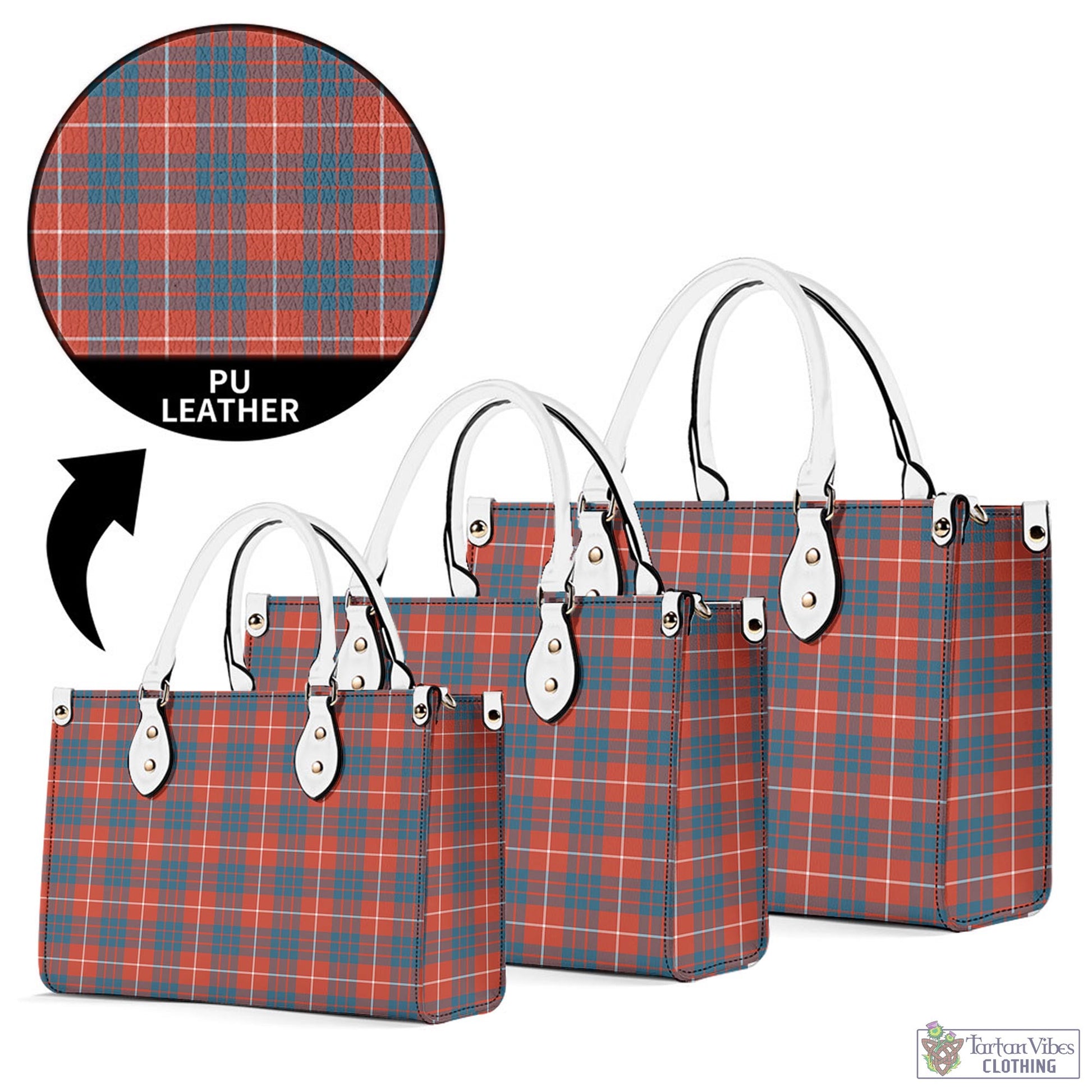 Tartan Vibes Clothing Hamilton Ancient Tartan Luxury Leather Handbags