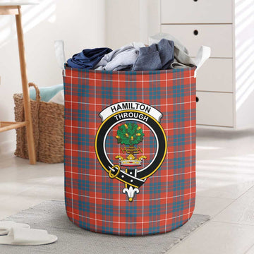 Hamilton Ancient Tartan Laundry Basket with Family Crest