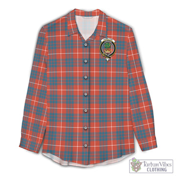 Hamilton Ancient Tartan Womens Casual Shirt with Family Crest