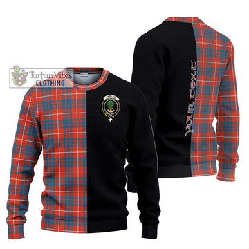 Hamilton Ancient Tartan Ugly Sweater with Family Crest and Half Of Me Style