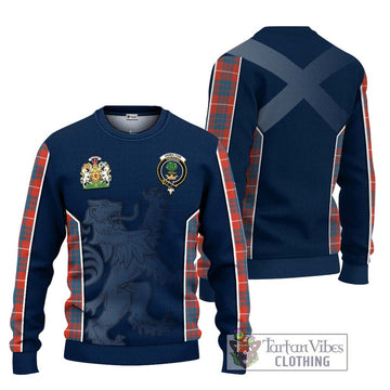 Hamilton Ancient Tartan Ugly Sweater with Family Crest and Lion Rampant Vibes Sport Style