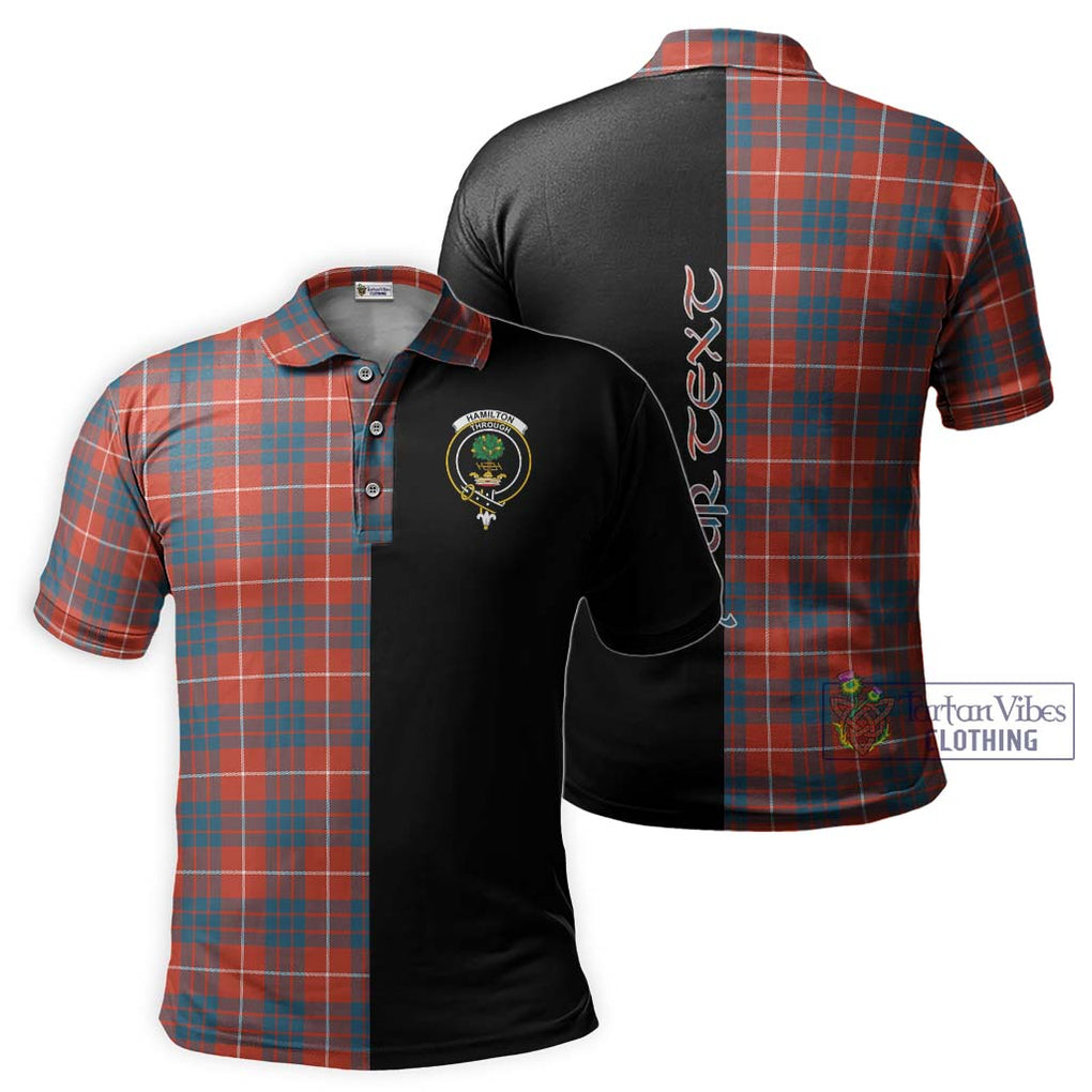 Hamilton Ancient Tartan Polo Shirt with Family Crest and Half Of Me Style Kid - Tartanvibesclothing Shop