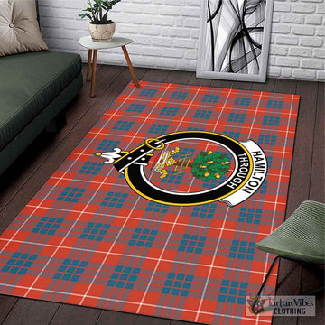 Hamilton Ancient Tartan Area Rug with Family Crest