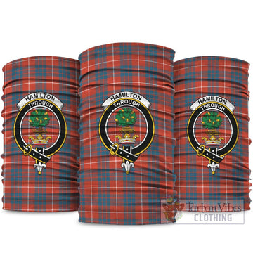 Hamilton Ancient Tartan Neck Gaiters, Tartan Bandanas, Tartan Head Band with Family Crest