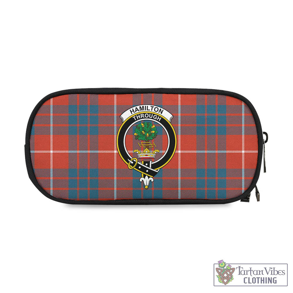 Tartan Vibes Clothing Hamilton Ancient Tartan Pen and Pencil Case with Family Crest