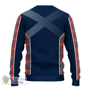 Hamilton Ancient Tartan Ugly Sweater with Family Crest and Lion Rampant Vibes Sport Style