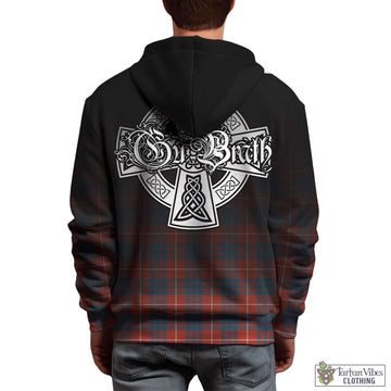 Hamilton Ancient Tartan Hoodie Featuring Alba Gu Brath Family Crest Celtic Inspired