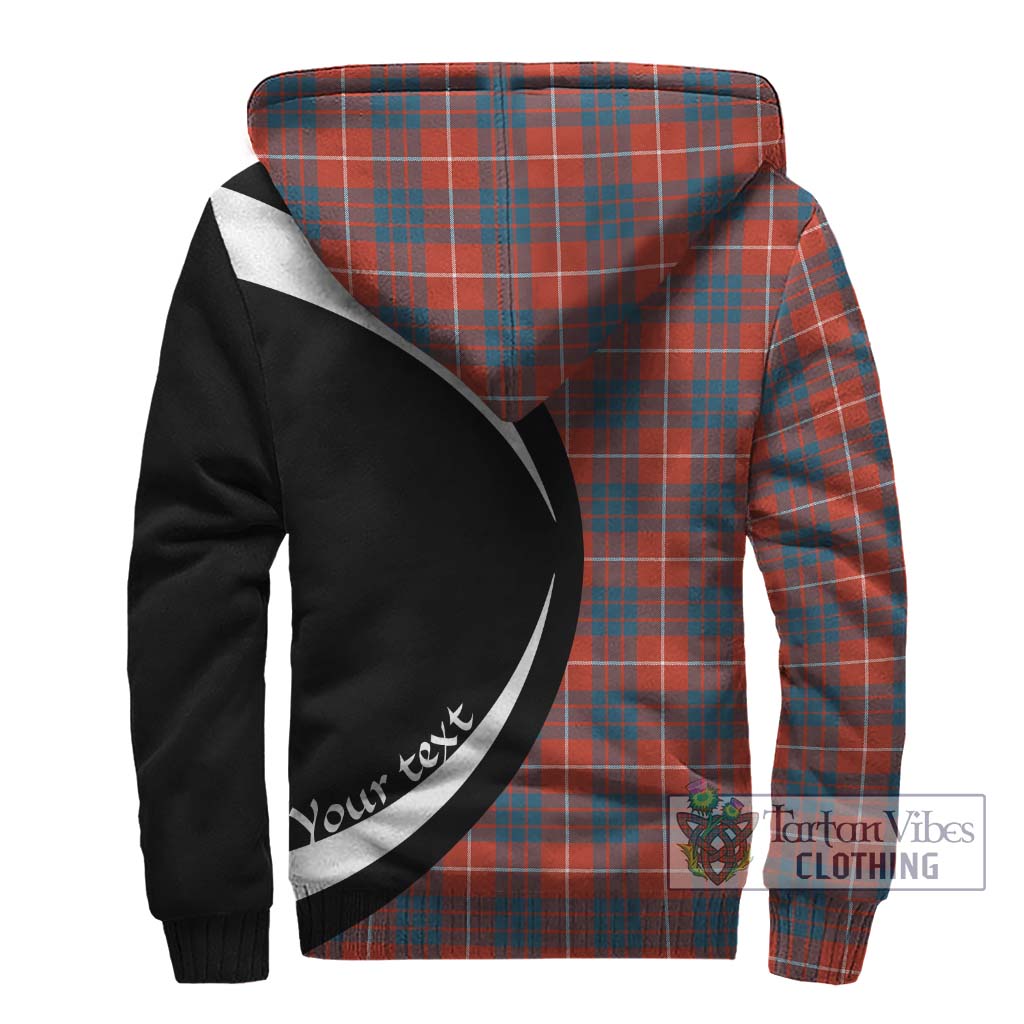 Hamilton Ancient Tartan Sherpa Hoodie with Family Crest Circle Style - Tartan Vibes Clothing