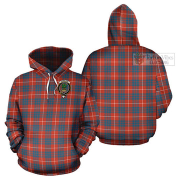 Hamilton Ancient Tartan Cotton Hoodie with Family Crest