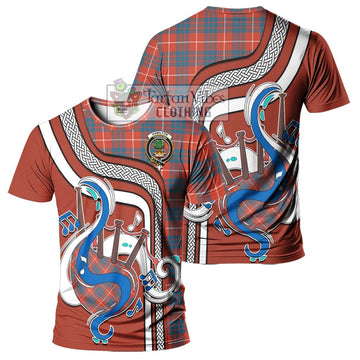 Hamilton Ancient Tartan T-Shirt with Epic Bagpipe Style