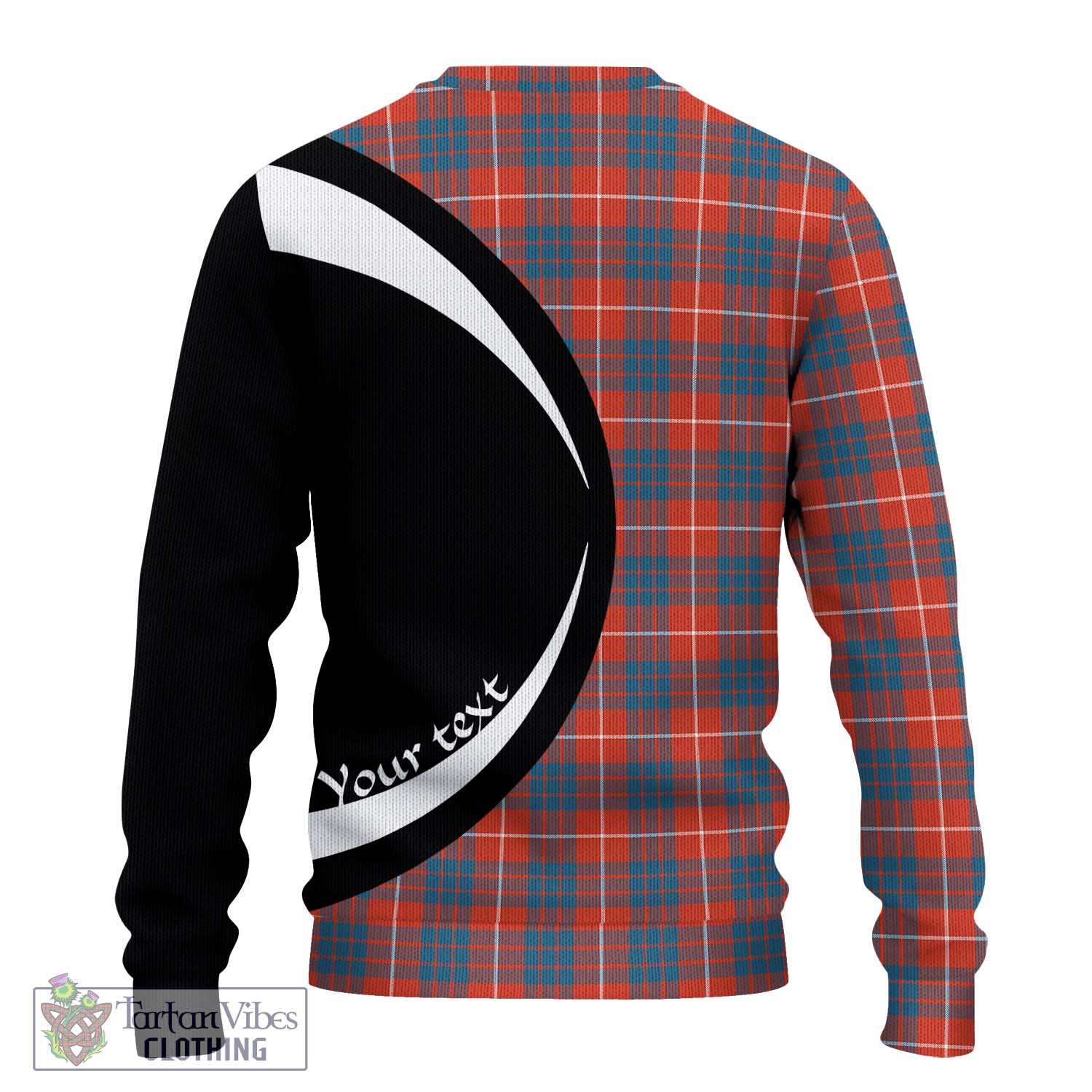 Hamilton Ancient Tartan Ugly Sweater with Family Crest Circle Style - Tartan Vibes Clothing