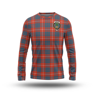 Hamilton Ancient Tartan Long Sleeve T-Shirt with Family Crest