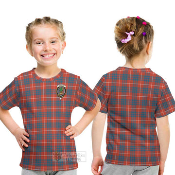 Hamilton Ancient Tartan Kid T-Shirt with Family Crest