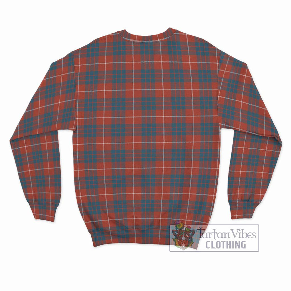 Hamilton Ancient Tartan Sweatshirt with Family Crest DNA In Me Style - Tartanvibesclothing Shop