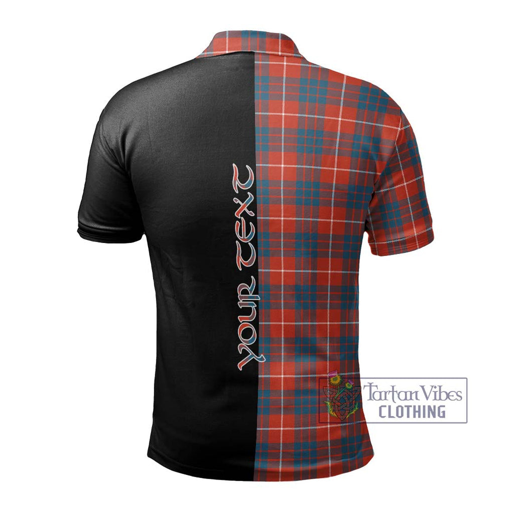 Hamilton Ancient Tartan Polo Shirt with Family Crest and Half Of Me Style - Tartanvibesclothing Shop