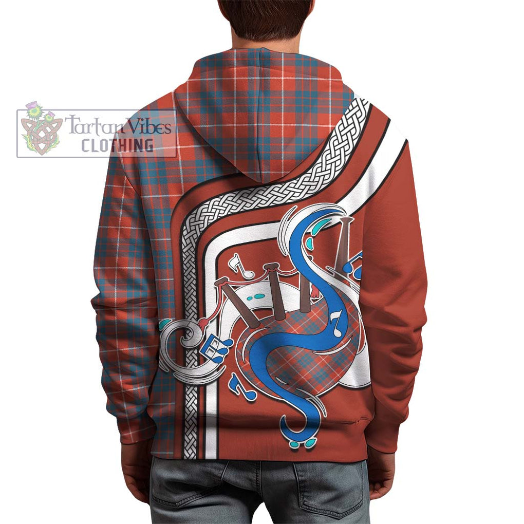 Hamilton Ancient Tartan Hoodie with Epic Bagpipe Style - Tartanvibesclothing Shop