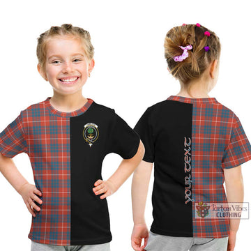 Hamilton Ancient Tartan Kid T-Shirt with Family Crest and Half Of Me Style