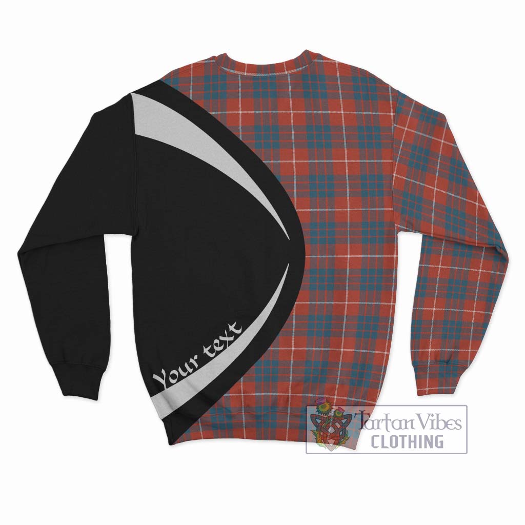 Hamilton Ancient Tartan Sweatshirt with Family Crest Circle Style - Tartan Vibes Clothing