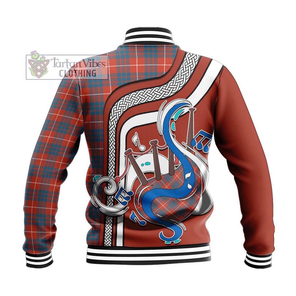 Tartan Vibes Clothing Hamilton Ancient Tartan Baseball Jacket with Epic Bagpipe Style