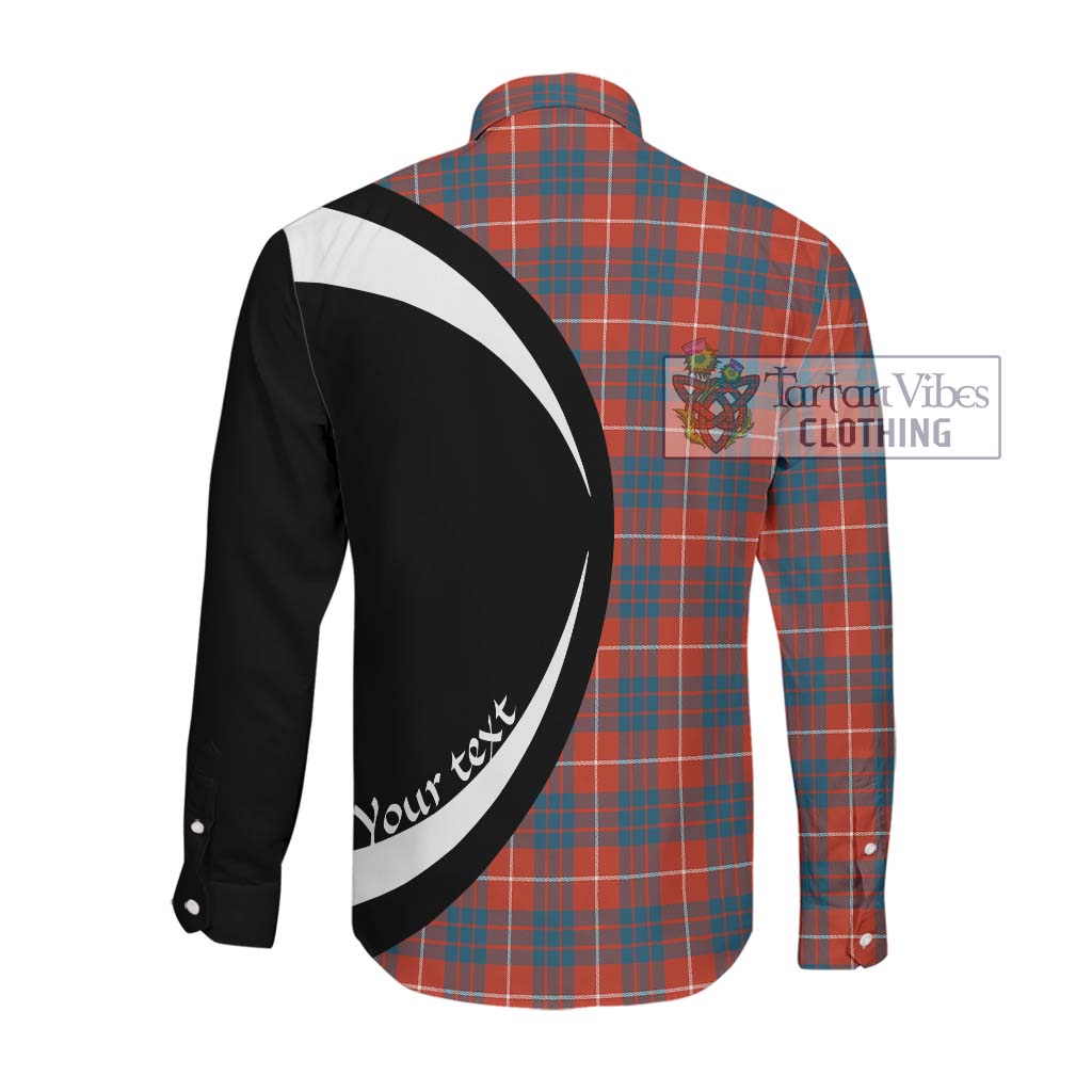 Hamilton Ancient Tartan Long Sleeve Button Up with Family Crest Circle Style Men's Shirt - Tartan Vibes Clothing