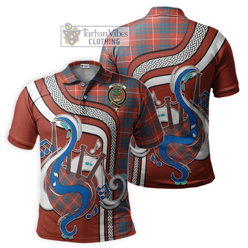 Hamilton Ancient Tartan Polo Shirt with Epic Bagpipe Style